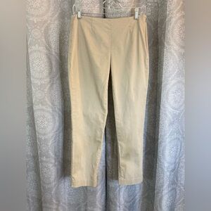 J.Jill Women’s Size 4 Khaki Side Closure Slim Stretch Cotton/Spandex Pant
